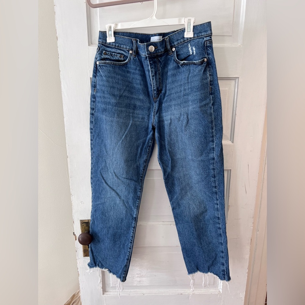 LOFT Jeans High Waist Straight Cropped